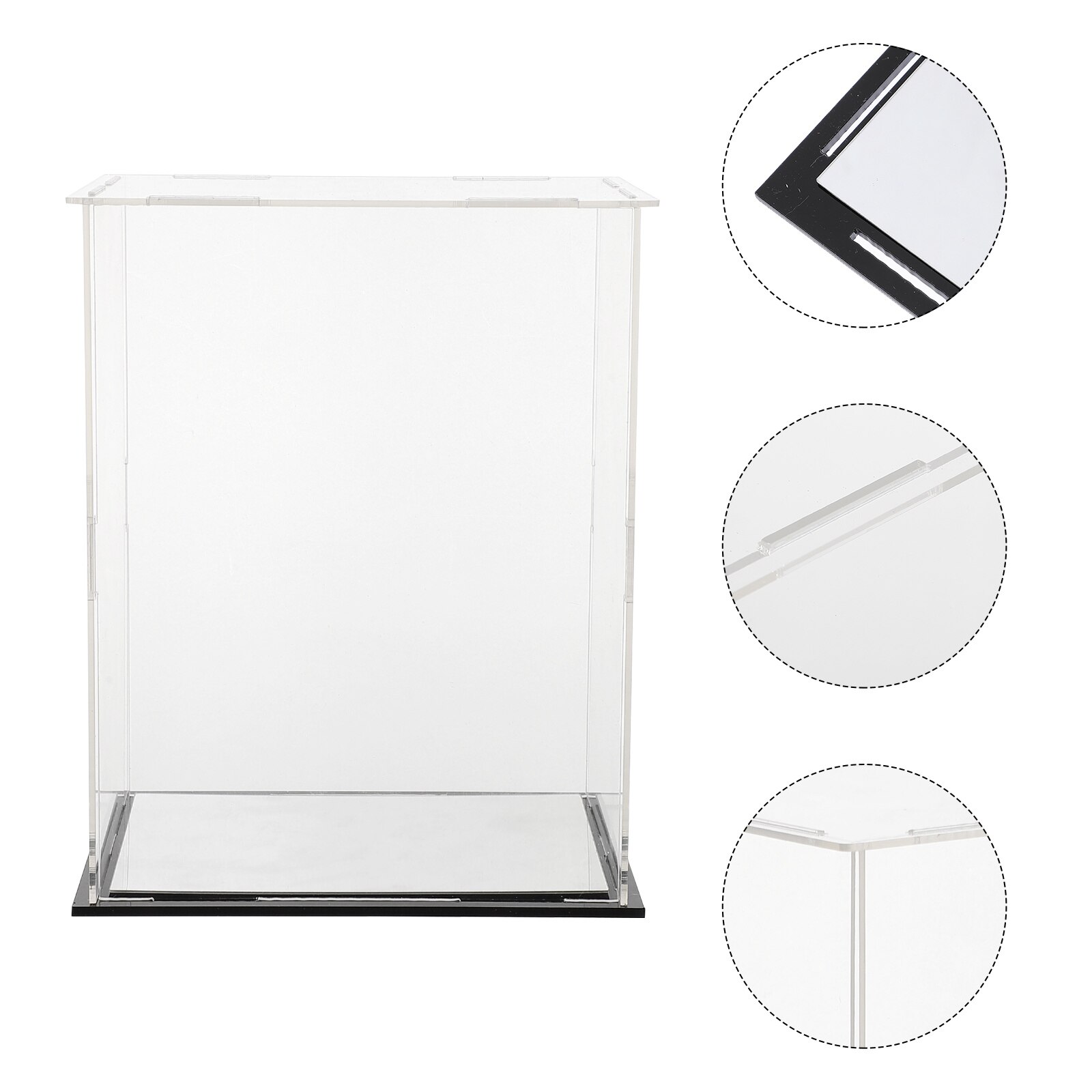 1Pc Acryl Display Box Stofdicht Opslag Show Box Model Storage Case Met Spiegel Base