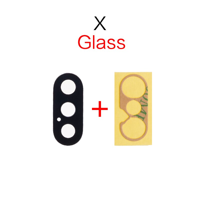 1 sztuk tylna kamera szklany obiektyw pierścień Bezel pokrywa uchwyt dla iPhone 7 8 Plus X obiektyw części zamienne: For X Lens