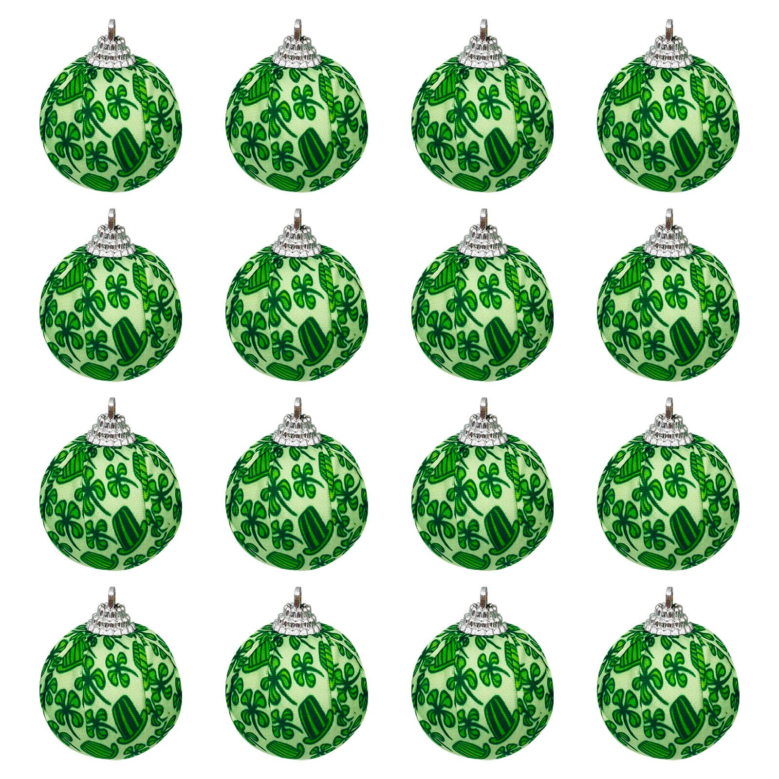 16PC Cute Plastic Lrish Festival Ball St. Patricks Day Pary Decoration Green Leaves Jungle Party Supplie Figurines Decor Home: 16pcs