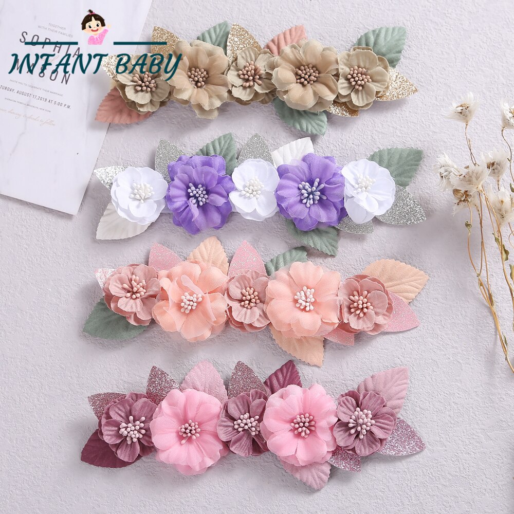 Cinta de cabello con flores para bebé para las niñas cintas para el pelo, bebés para bebé niñas niños diademas turbante recién nacido Haarband bebé accesorios para el pelo