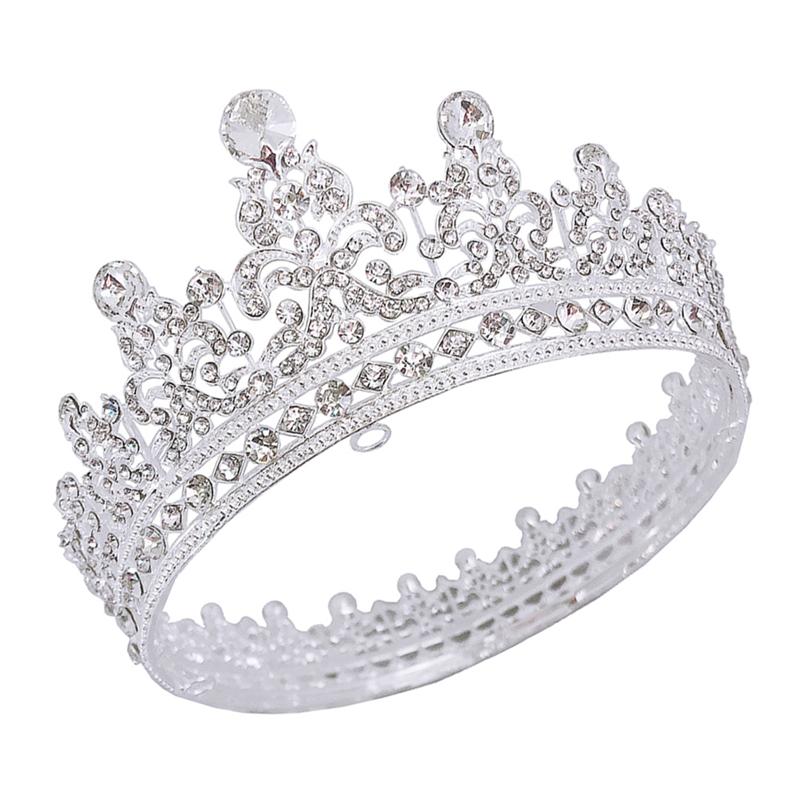 Coiffure de mariée élégante, couronne brillante, coiffure de mariage en cristal, 1 pièce