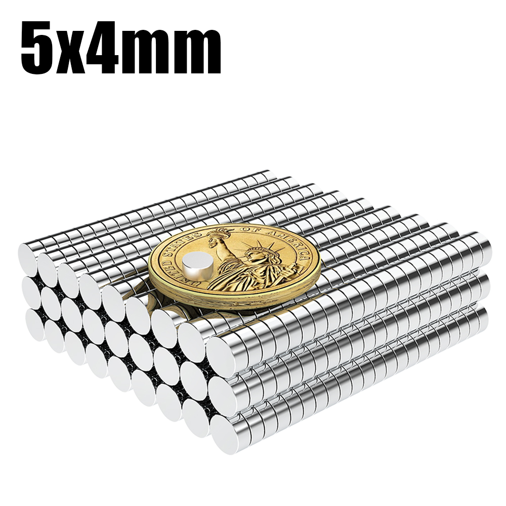 5~500Pcs Strong Round Magnet 5x4mm for Fridge DIY Projects Science & Office Use Refrigerator Magnets 5*4
