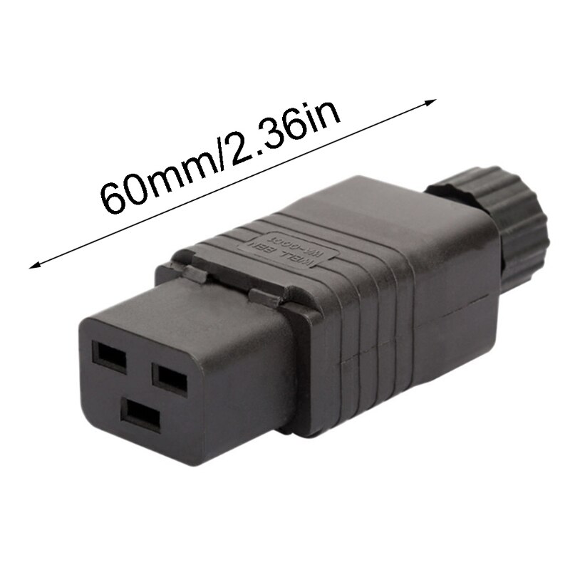 IEC PDU UPS 16A 250VAC 320 C 19 plug, IEC C19 DIY plug conector Rewirable Socket
