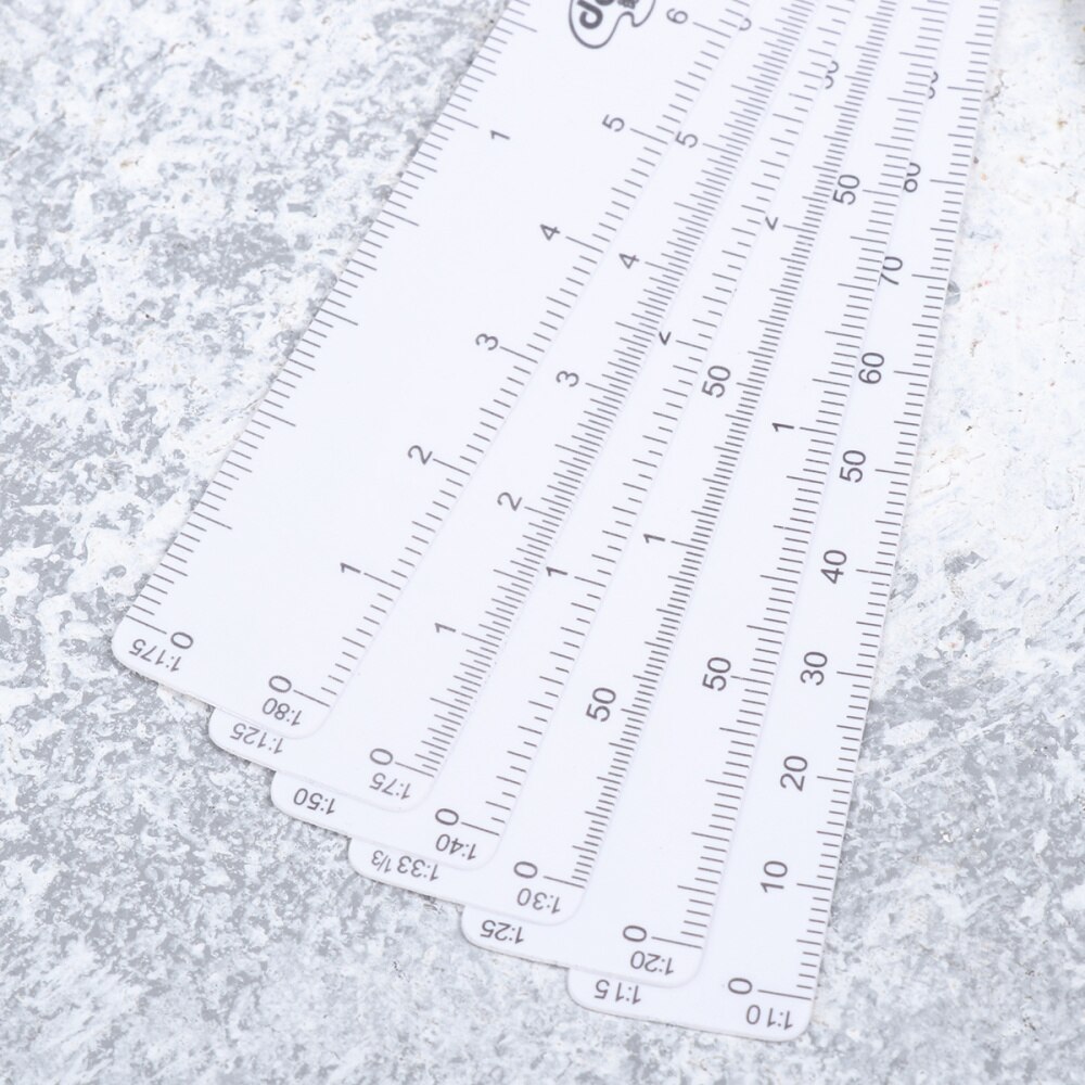 Folding Sector Ruler Multifunctional Scale Ruler Student Drawing Painting Art Supplies (White)