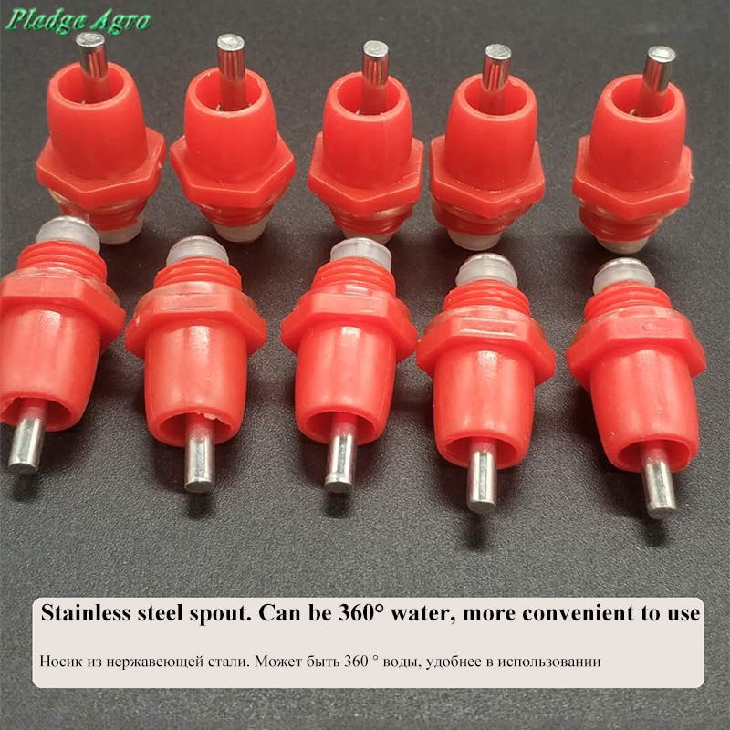 10pcs drinknippels kip waterer drinkers voor kippen lente soort kooi accessoires gevogelte dieren landbouw mamelon buveur