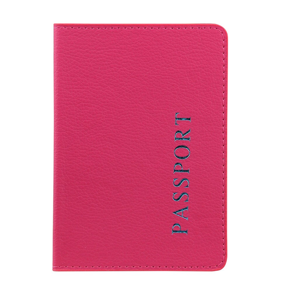 Reisepass Schutz Brieftasche Visitenkarte Weichen Passport Abdeckung Männer Brieftaschen Frauen Kreditkarte Halter Abdeckung # L10: Hot Pink