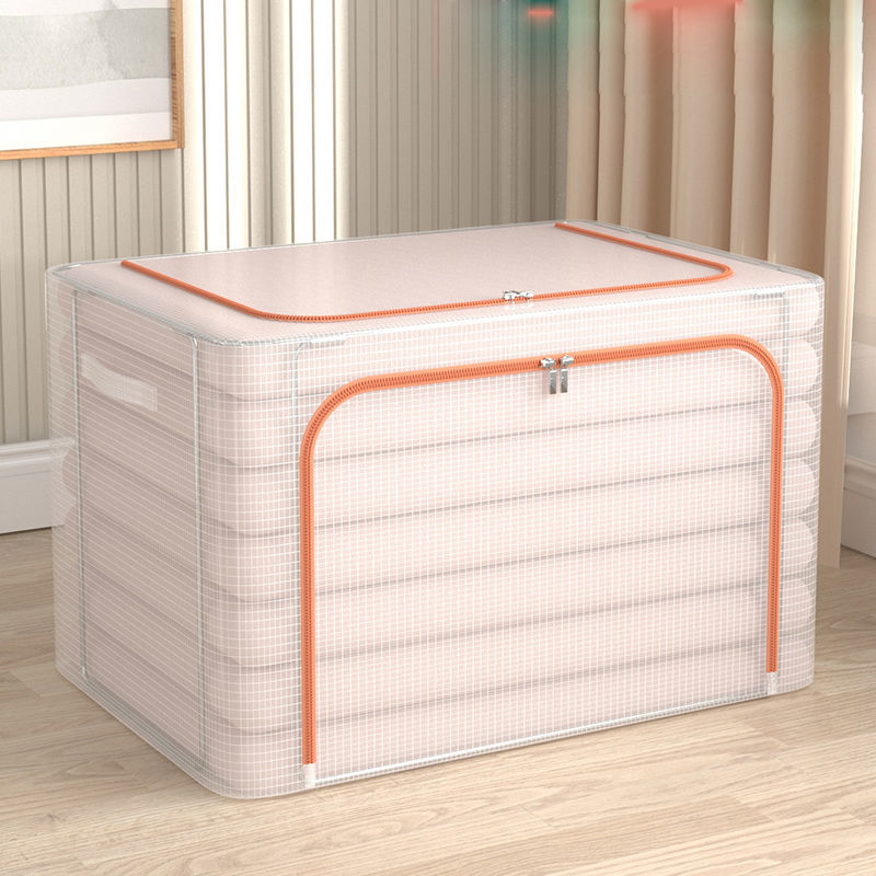 Folding Storage Box Clothing Underwear Quilt Toys Organizer Waterproof Fabric Modern Bin Box Househould Cabinet Bag: 66L 50X40X33CM / julalian