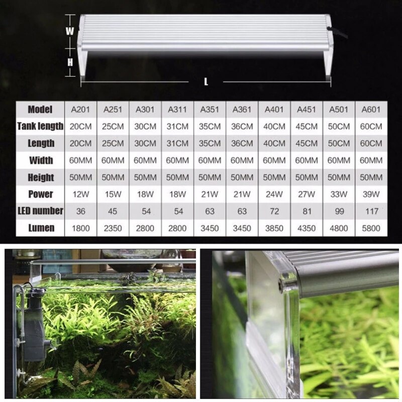 Chihiros Een-Serie Aquarum Led Licht Plant Groeien Verlichting 110 ~ 240V 5730 Smd Fish Tank Metalen Beugel zonsondergang Zonsopgang Verlichting Contro