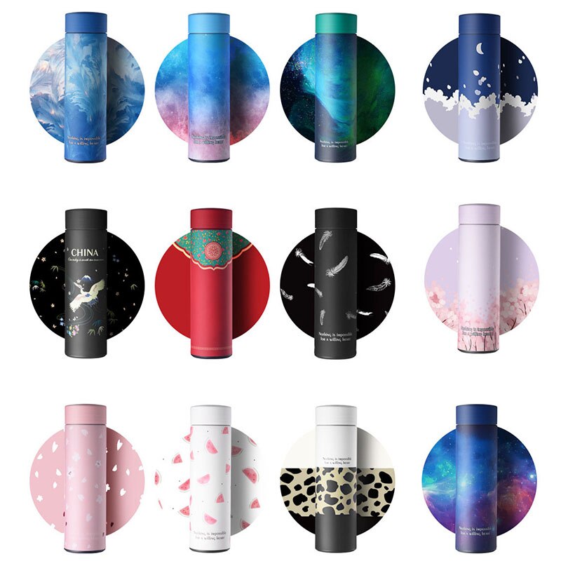 LDFCHENNEL 500Ml Nieuwe Ontwerp Thermische Fles Rvs Thermos Chinese Stijl Kraan Thermo Cup Straight Vacuüm Thermosfles
