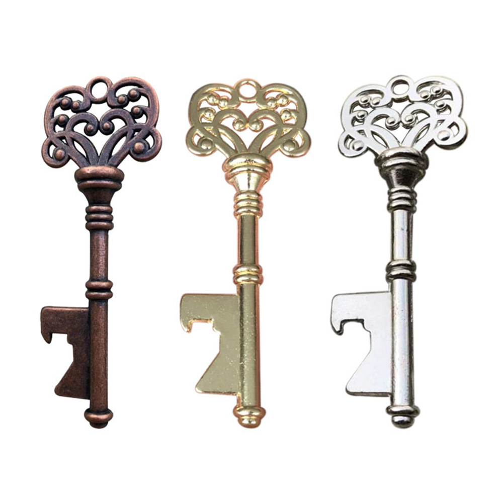 Aluminum Alloy Key Shape Beer Bottle Opener Gold and Silver Copper Antique Key Bottle Opener Wedding Bar with Bottle Opener