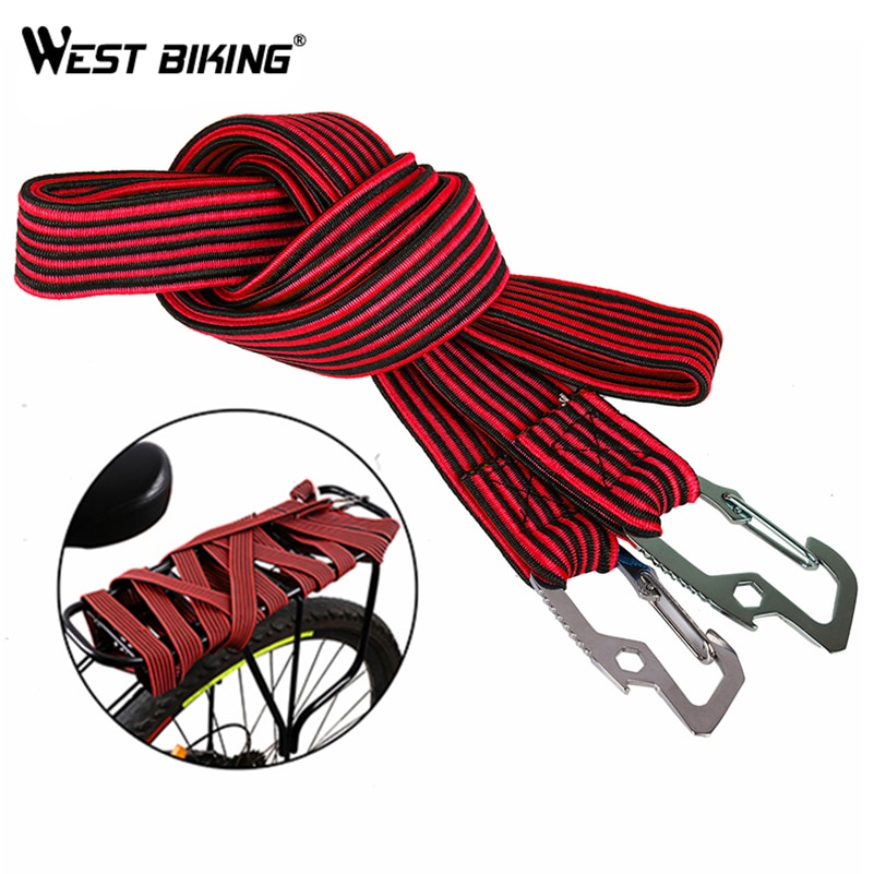 West bike cargo-kabel, koolstofstalen haak, bagagedrager, intrekbaar elastiek, fietsbagagedragers, riempjes, touw
