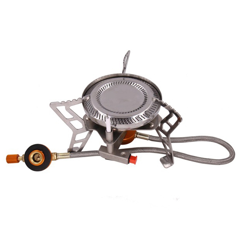 Outdoor Double Ring Gas Stove Camping Gas Burner Folding Electronic Stove Hiking Portable Foldable Split Stoves