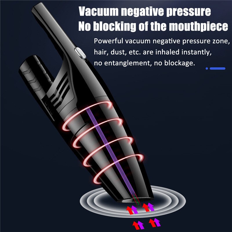 150W odkurzacz samochodowy ręczny bezprzewodowy/wtyczka samochodowa 12V 8500rocznie bardzo duża siła ssąca odkurzacz na mokro/na sucho 20000 obr./min dla samochodu W domu