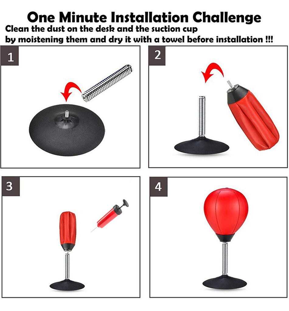 PU Desktop Boxing Ball Stress Relief Fighting Speed Reflex Training Punch Ball for Muay Tai MMA Exercise Boxing Sports Equipment