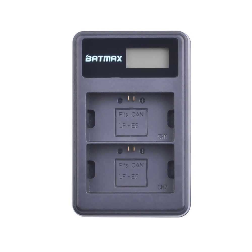 LCD Dual USB Batterij Oplader voor LP-E6 LP E6 LPE6 Camera Batterij Canon 5D Mark II III 7D 60D EOS 6D 70D 80D Camera 'S