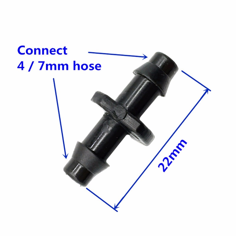 40 Pcs Water Connector Agrarische Irrigatie Tuin Gazon 1/4 &#39;Waterslang Connector Druppelsysteem Sluit 4/7mm Slang