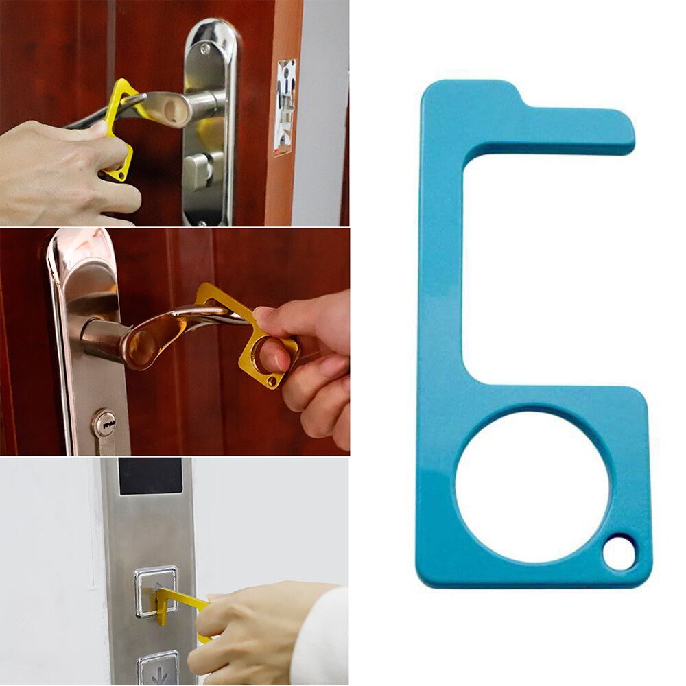 Ouvre-porte Portable sans contact, boutons d'écran tactile, outil d'ascenseur, hygiène des mains, ouvre-sécurité antimicrobien