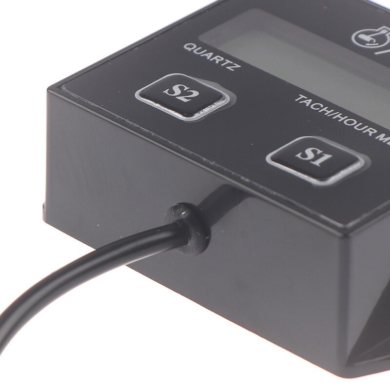 1 Pcs Digital Tach Hour Meter Tachometer Waterproof Digital Motor Timers Hour Meter Tachometer Gauge Engine LCD Display