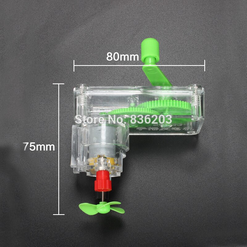 Physik wissenschaft Hand Kurbel DC Generator DIY Elektrische Bildung Hand Netzteil Mini Fan tesla spule Pädagogisches Werkzeug Experiment