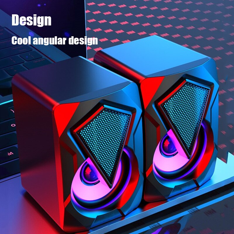 USB Bluetooth Computer Speakers Mini Bass Subwoofer AUX Playback Speaker for Laptop Desktop Phone