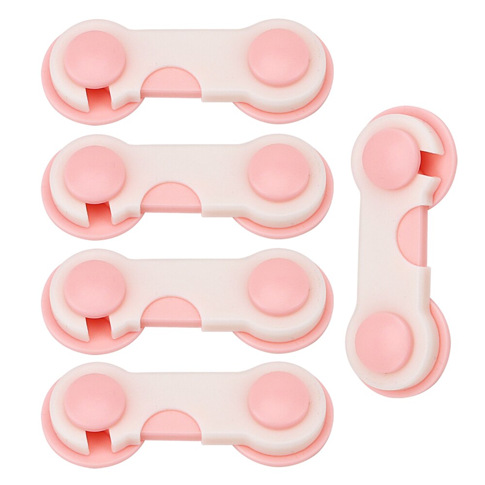 5 pièces/ensemble bébé sécurité serrure armoire serrure pour enfant enfants soins de sécurité tiroir loquets Protection infantile 3 couleurs: Pink