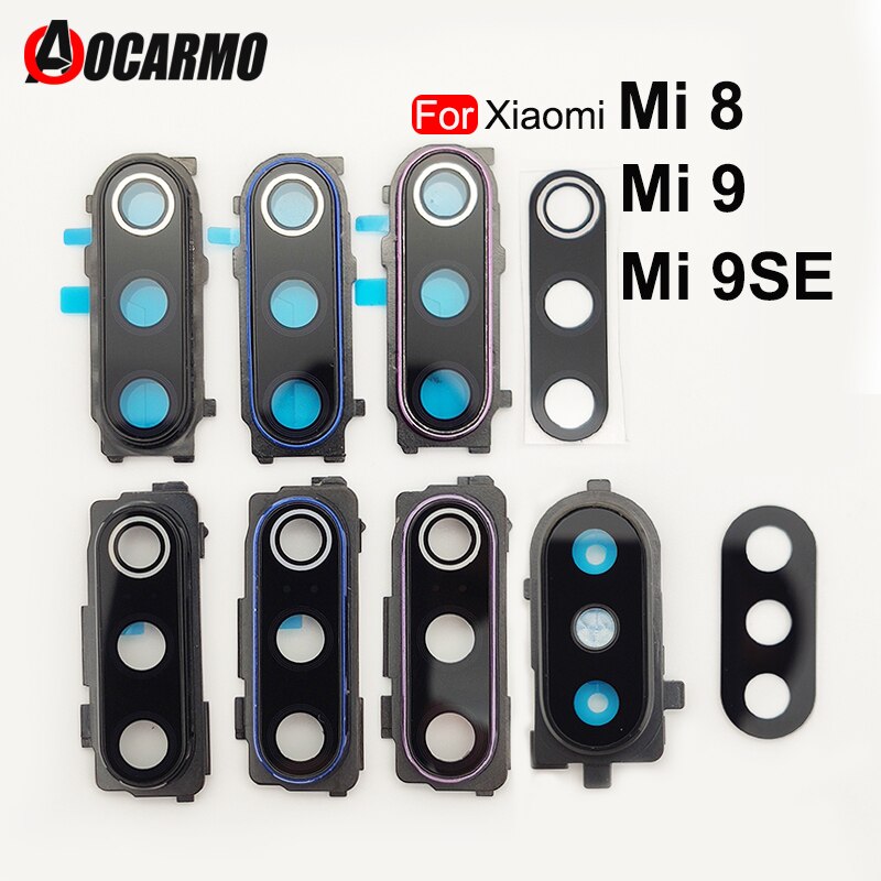 Aocarmo 20 Teile/los Für Xiaomi Mi 8 / Mi 9 SE 9se Hinten Zurück Kamera Objektiv Glas Mit Rahmen Klebstoff aufkleber Kleber