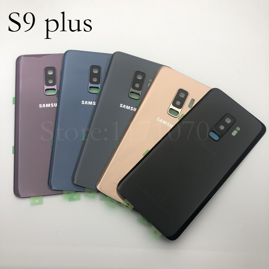 For Samsung Galaxy S9 Plus s9+ G965 SM-G965F G965FD S9 G960 SM-G960F G960FD Glass Battery Back Cover Door Housing Replacement