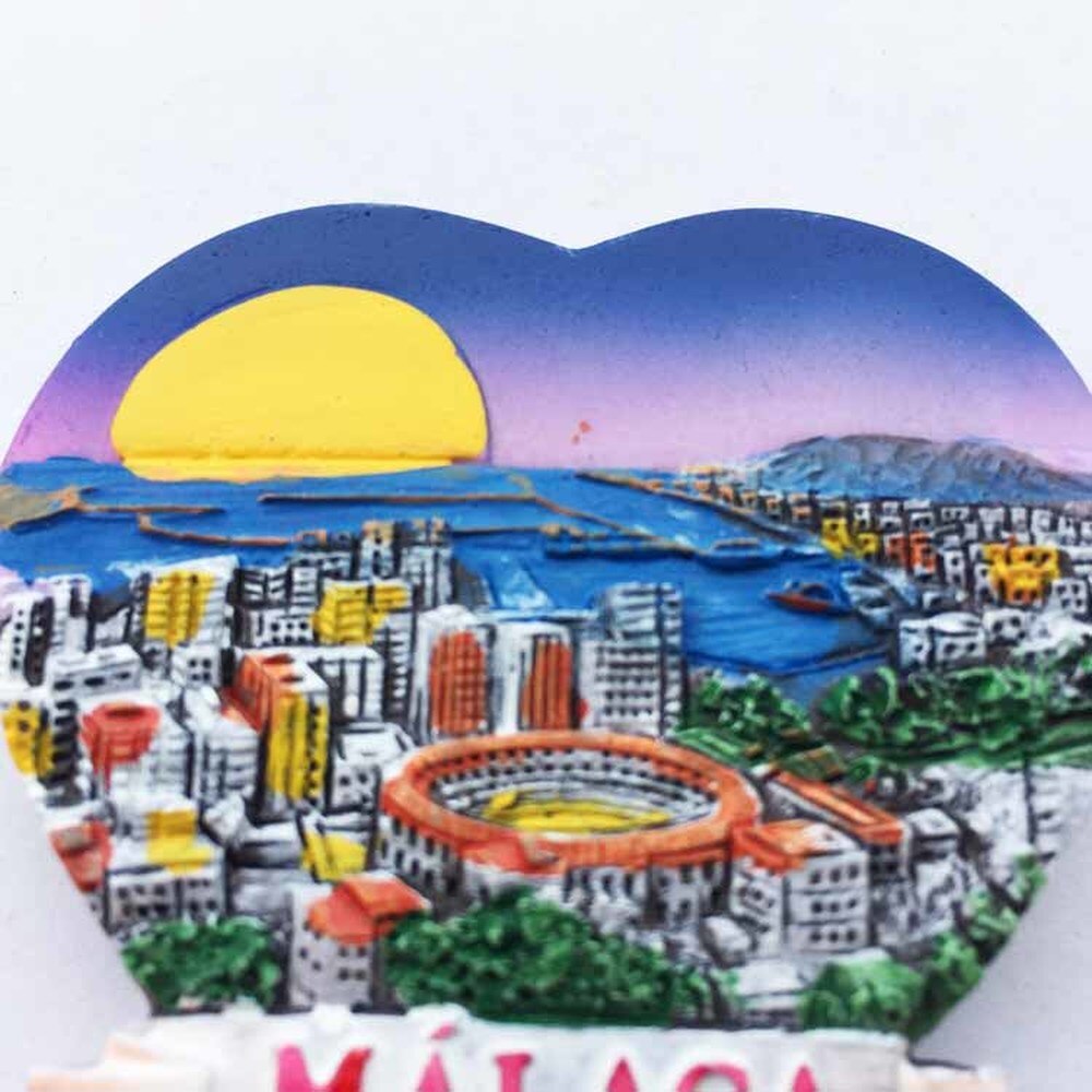 Spanje Zon Coast Marbella Malaga Reizen Souvenir Koelkast Magneten 3D Hars Koelkast Magnetische Sticker Home Decor
