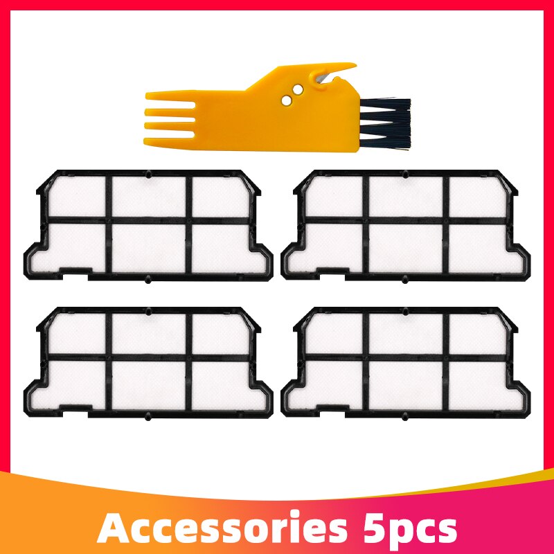 Roller Brush Spin Brushes Strainer Filter Mop Cloth for Chuwi iLife V7 / V7s / V7s Pro V7s Plus Robot Vacuum Cleaner Spare Part: SET 2
