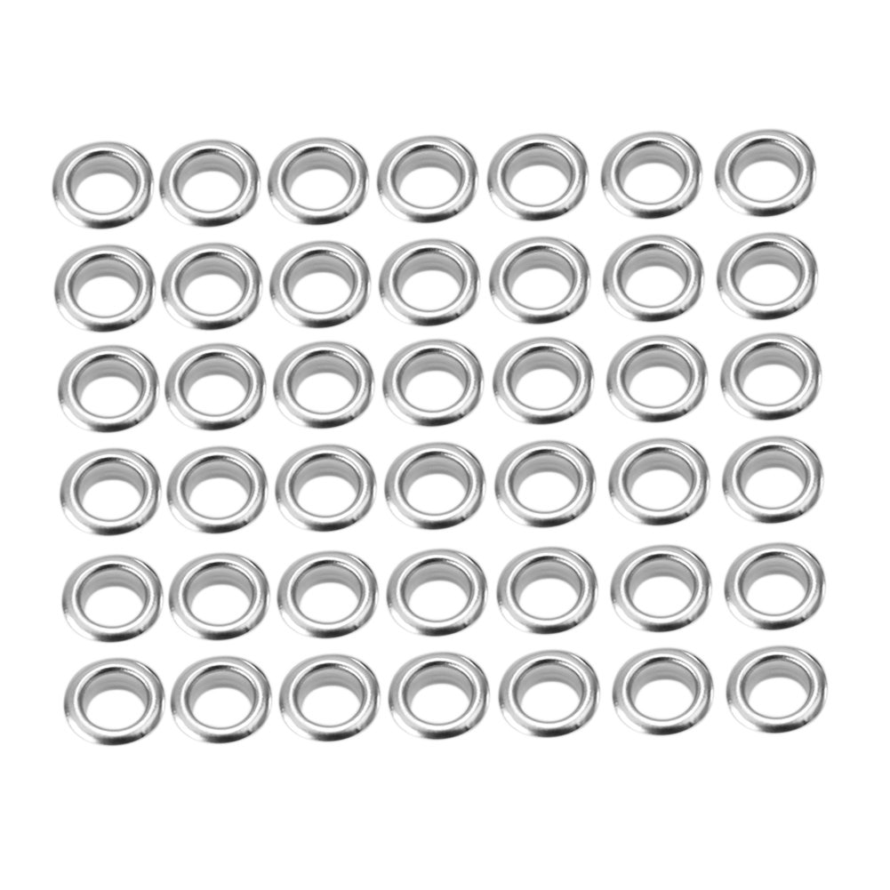 Ojete para ropa de 8mm de Metal plateado, 200 Uds., para Scrapbooking, bricolaje, con ojal