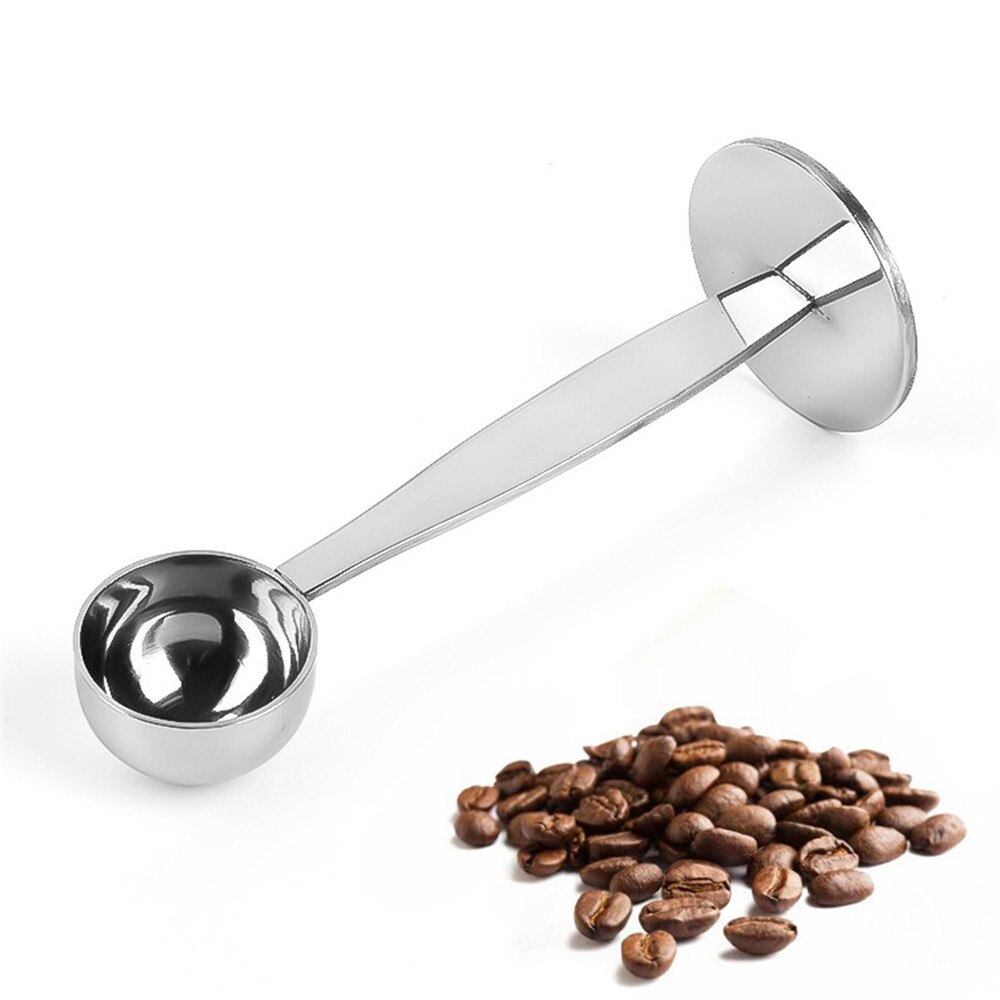 304 Stainless Steel Coffee Tamper Espresso Stand Coffee Tamper With Measuring Spoon Coffee Powder Press Barista Tamper Tool