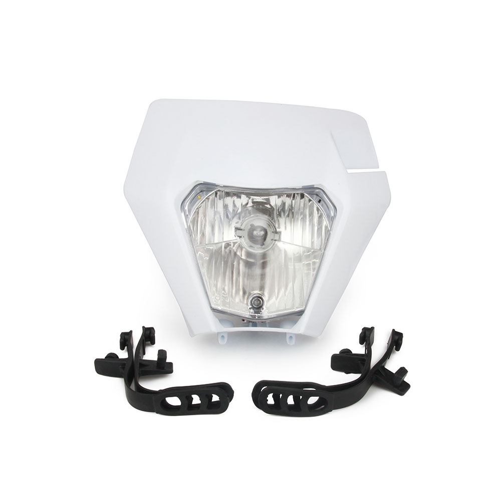 til ktm exc excf xc xcf xcw xcfw sx sxf sxs smr 125 250 350 450 500 505 520 530 motorsykkel universell hodelykt lys frontlys: B hvit