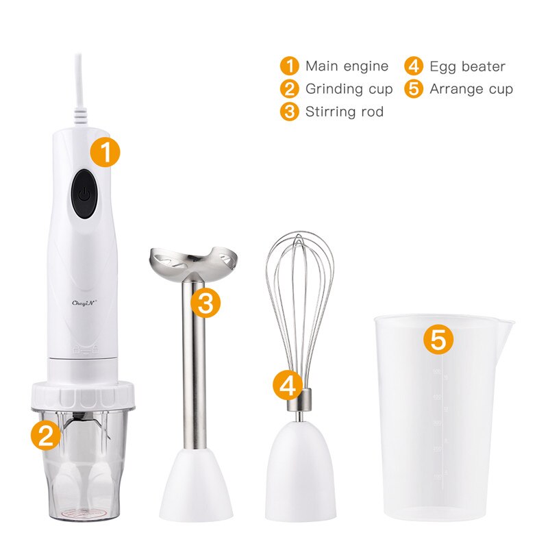 4 in 1 hushållsmixer stavmixer mathackare kött grönsakskvarn visp elektrisk juicepress fruktmixer smoothiemaskin