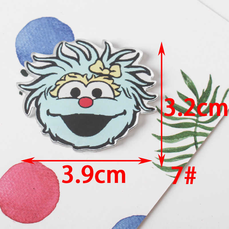 1 PC MIX Cool Sesamstraat Cartoon Acryl Badges Kawaii Badge Pictogrammen op De Rugzak Badges voor Kleding Handtas Pin broche Z66: No7