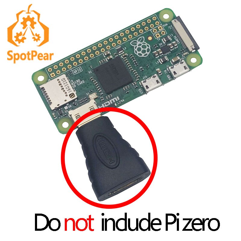 Raspberry Pi nul Pi0 W mini HDMI NAAR Standaard HDMI Adapter