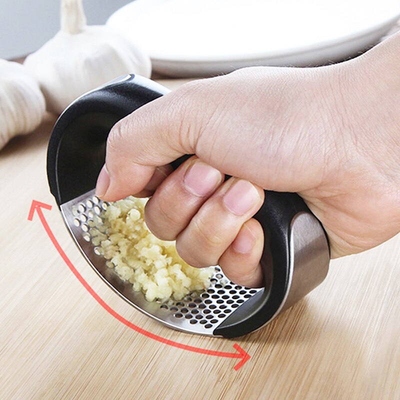 Rostfritt stål vitlökshackare köksprylar rostfritt stål mini vitlökskrossare köksredskap
