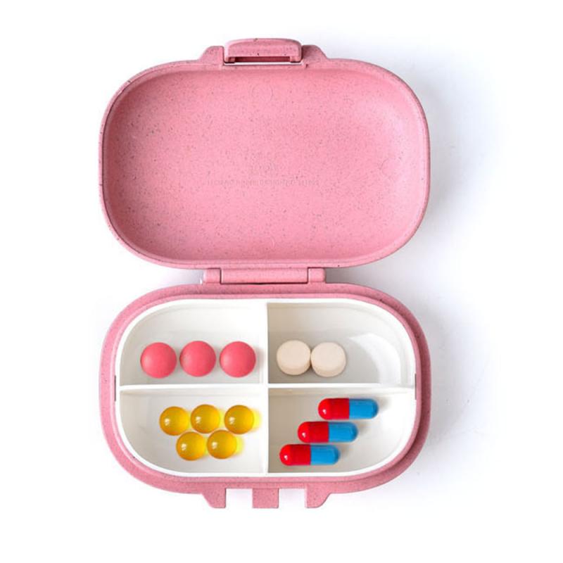 1 Pc Mini Pil Drug Stash Box Draagbare Tarwesteel Seal Pil Gevallen Flacon Container Milieubescherming