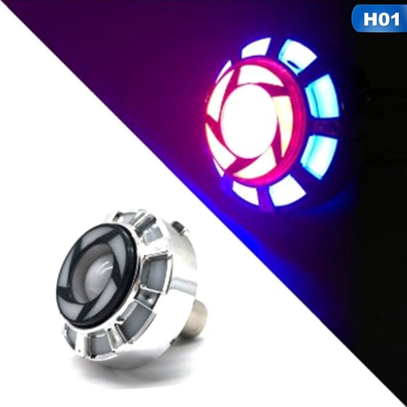 Farol de motocicleta com olho de anjo, 1 peça, luzes traseiras, led, acessórios para moto, lâmpada de freio universal: 01