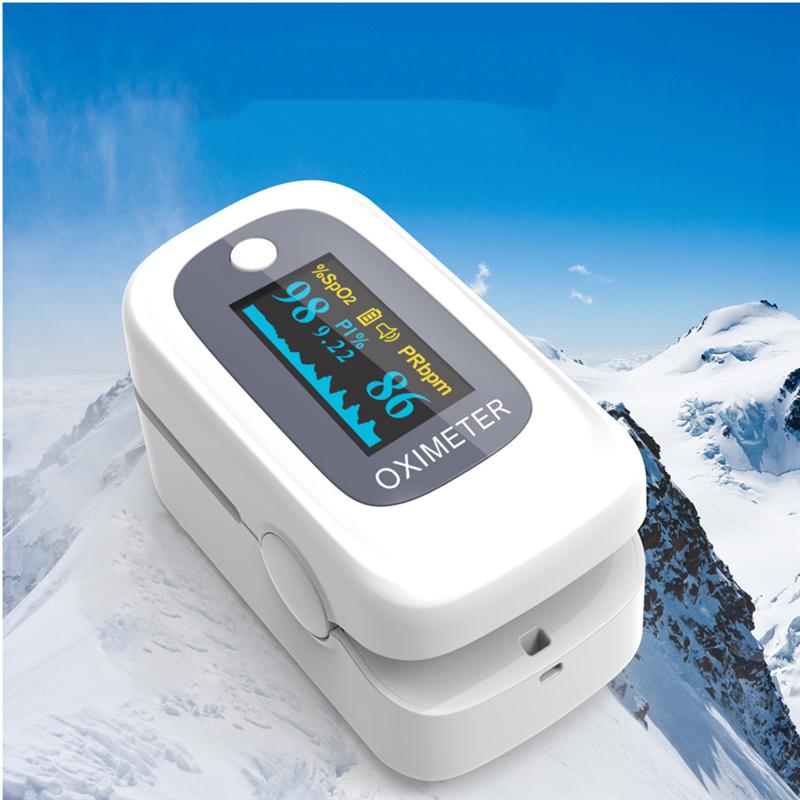 Pulse Oximeter Pulse Rate Perfusion Index Blood Oxygen Meter Monitor Device Gauge for Office Living Room Home