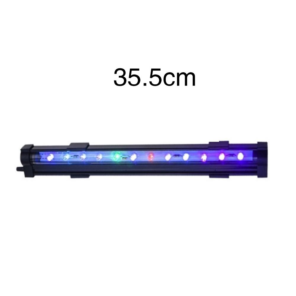 Akvarie akvarium led vandtæt lys farverig fiskelampe eu/us power akvarier dekoration lang stribe dykglas lys: Us 35.5cm