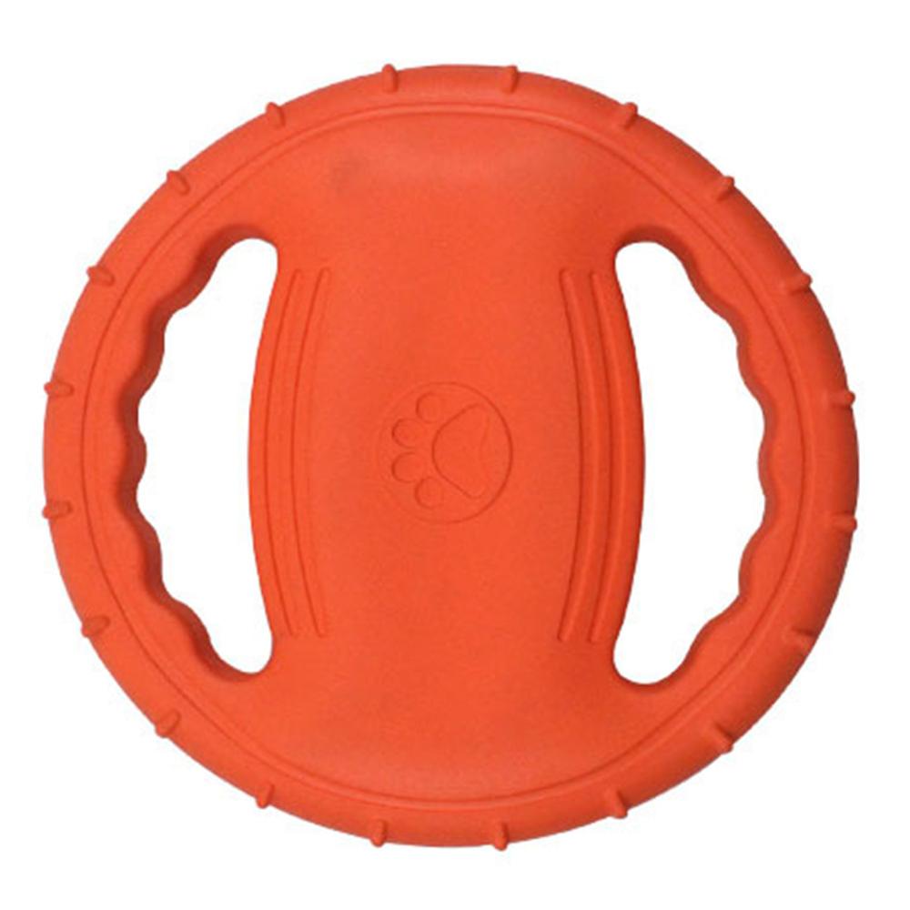 Juguete interactivo para perros, platillo volador para masticar, goma de silicona antipequeña, suministros para mascotas: orange