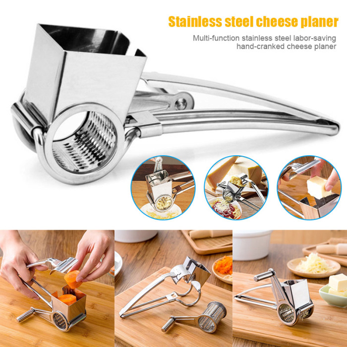 Kaas Rasp Hand Aangezwengeld Rotary Kaas Raspen Gember Chocolade Cutter Met Rvs Drum Keuken Accessoires