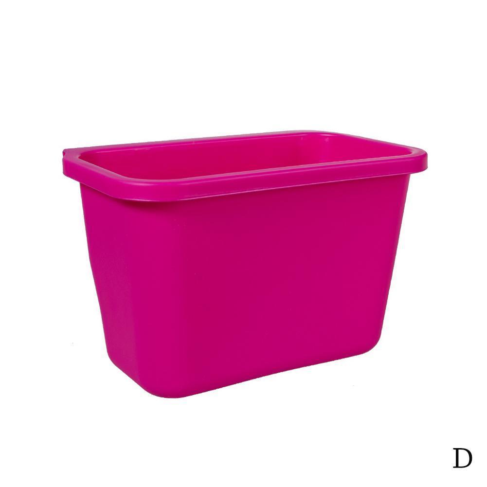 Hanging Trash Can In Kitchen Desktop Cabinet Storage Dustbin Bucket Rubbish Garbage Door Bin Trash Plastic Can C0X2: D