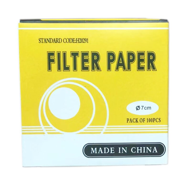 Papel de filtro de velocidad media para embudo de laboratorio, 100 piezas, uso en círculos, diámetro de 7cm, papel de filtro de aceite, análisis cuantitativo