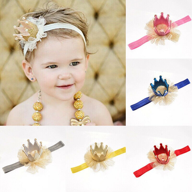 ¡Novedad! corona de niños para niñas, diadema elástica, diadema de flor, accesorios para el cabello