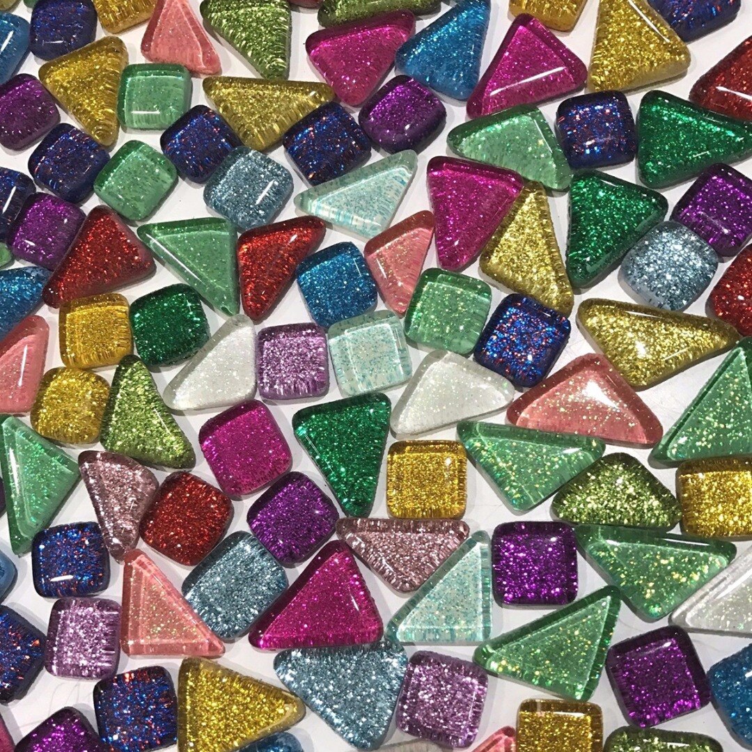 120g 70 stk farverige glitter skinnende håndværk materiale glas mosaik fliser bulk til børn håndlavet kreativitet diy hobbyer
