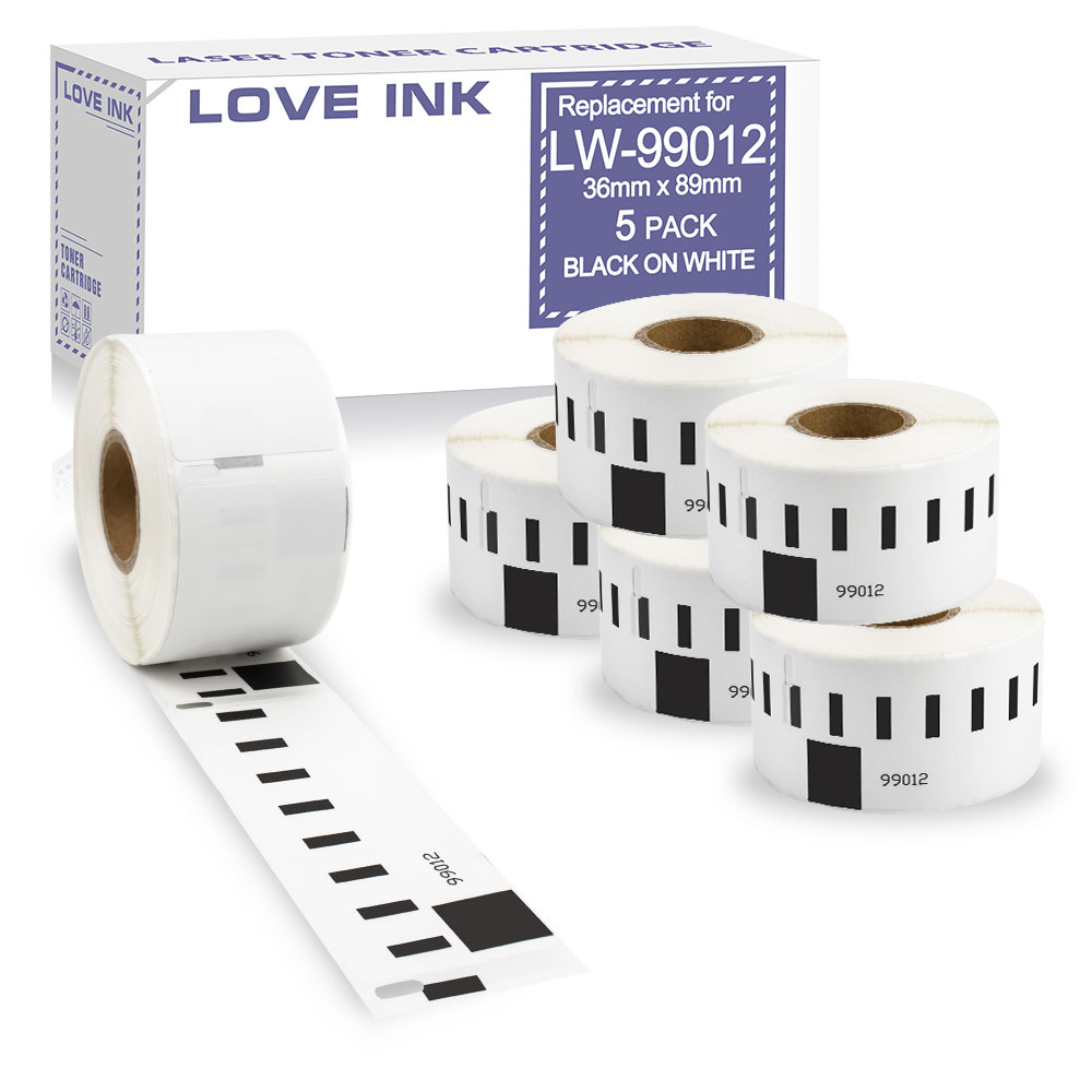 Absonic 5 Rotolo 99012 Per Dymo Labelwriter 450 Stampante di Etichette Label Maker Nastri Indirizzo Sticker 89 millimetri * 36 millimetri label Writer di Plastica