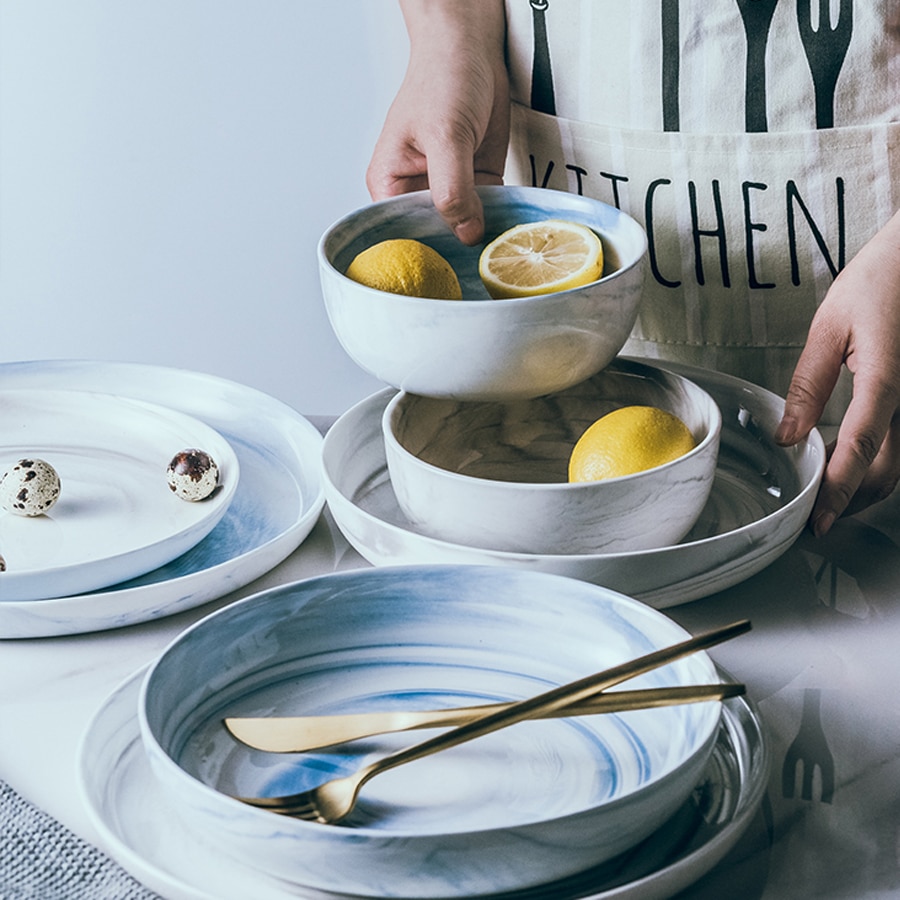 Muzity Keramische Platen Onder Geglazuurd Porselein Soep Plaat 8/11 Inch Creatieve Plaat Schotel