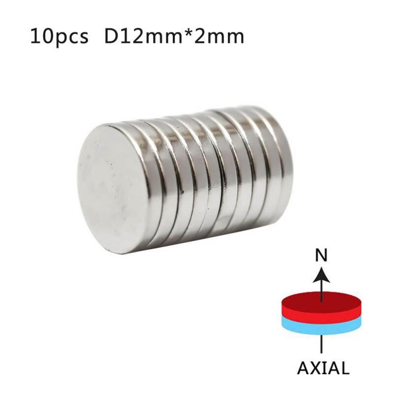 50pc n52 supersterke schijfvormige zeldzame-aarde neodymium magneten 12mm x 2mm