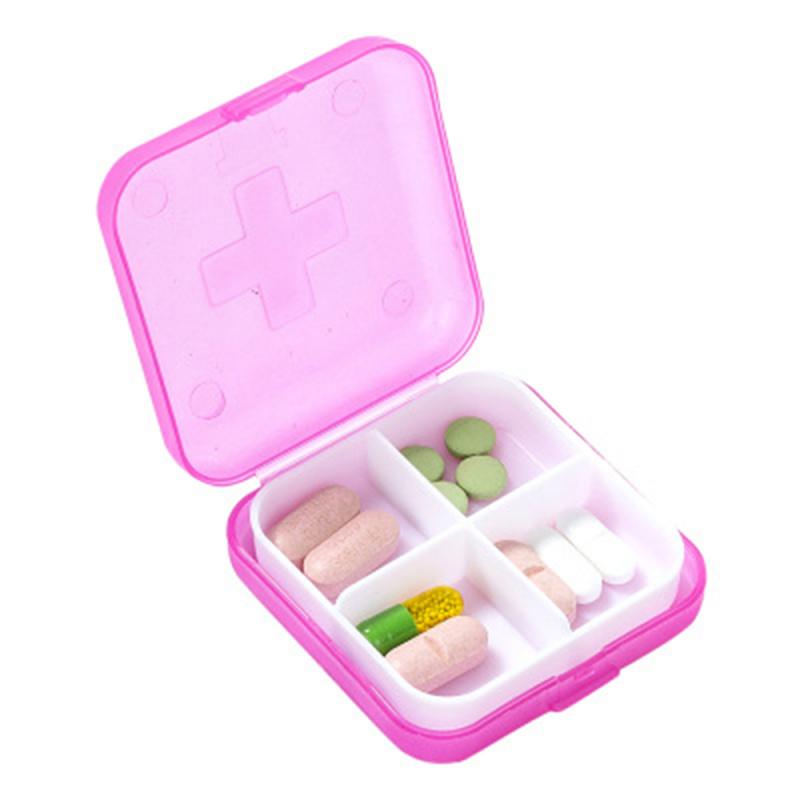 4 Slot Pill Box Medicine Tablet Dispenser Storage Case Portable Travel Empty Medicine Organiser Containers TSLM2: 02